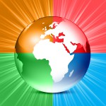 bunte Abbildung der Erde
